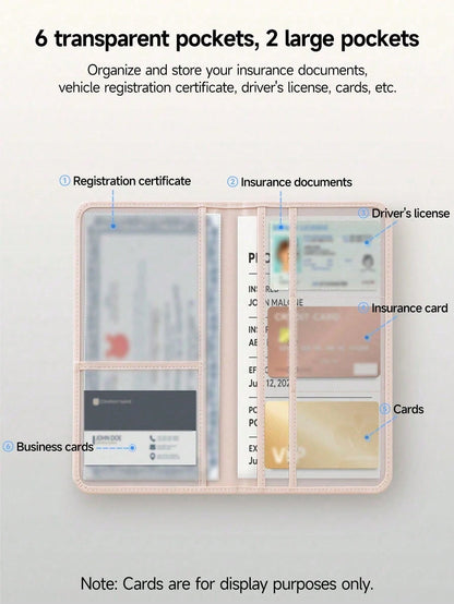Ayotu Aircraft Route Pattern Car Registration And Insurance Holder- Vehicle Glove Box Organizer, Car And Truck Accessory Box, Suitable For Storing Important Documents, Driver's Licenses, Passports, C