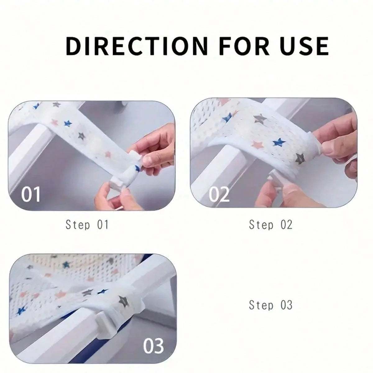 Baby Bathtub Support Seat Cushion, Soft And Anti-Slip Bath Pad With Pillow, Adjustable Polyester Fiber Bathtub Net For Infants 0-3 Years Old
