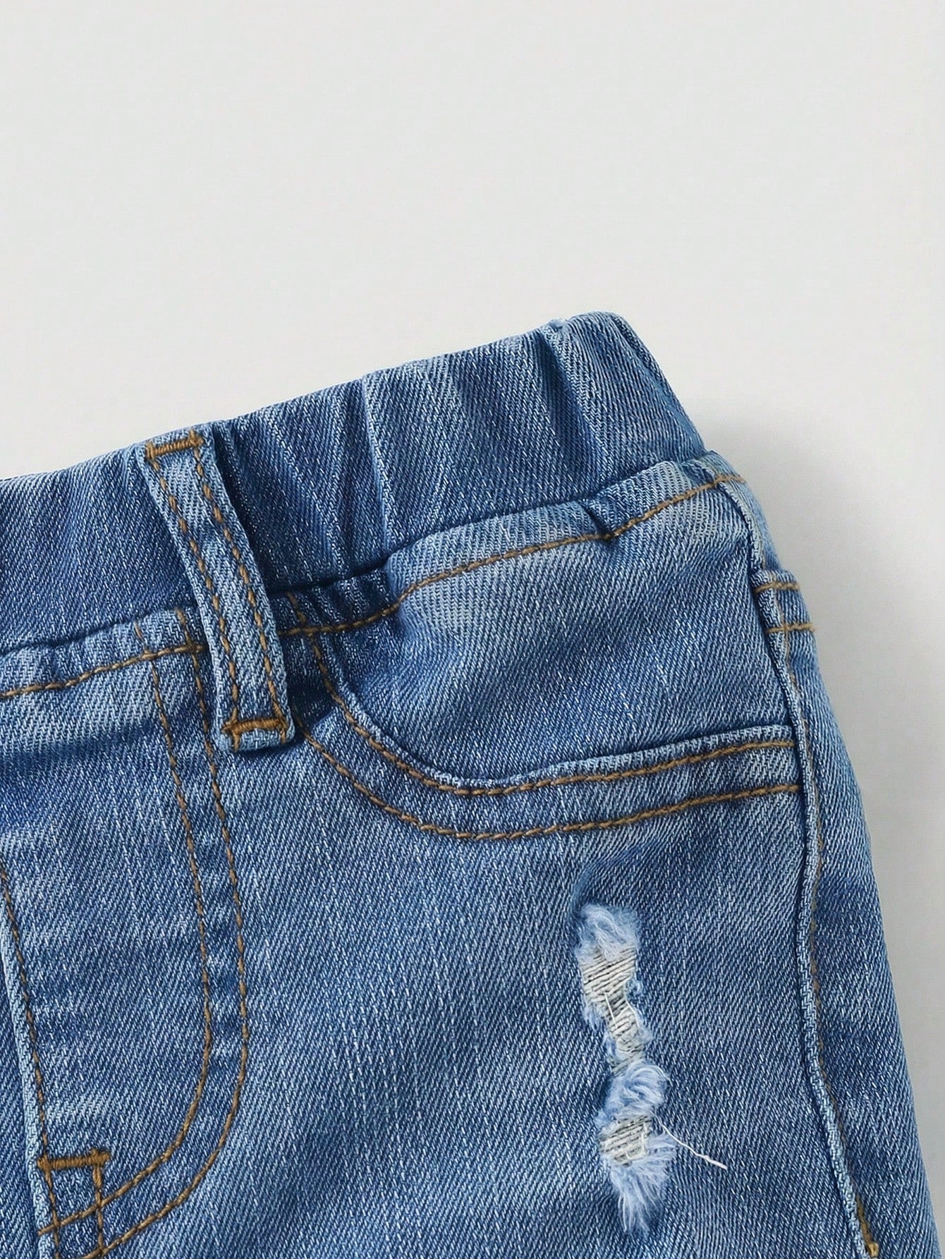 Baby Boy Casual Soft Cute Ripped Frayed Rough Edges Denim Short,For Summer