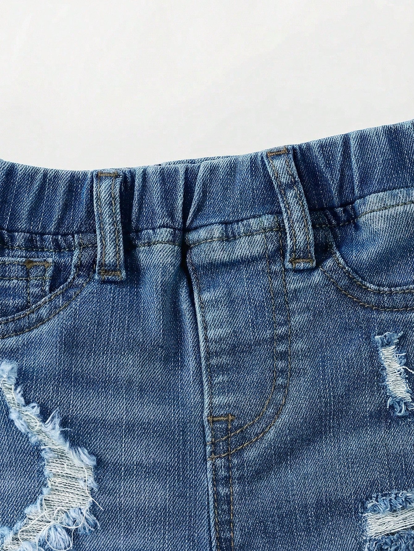 Baby Boy Casual Soft Cute Ripped Frayed Rough Edges Denim Short,For Summer