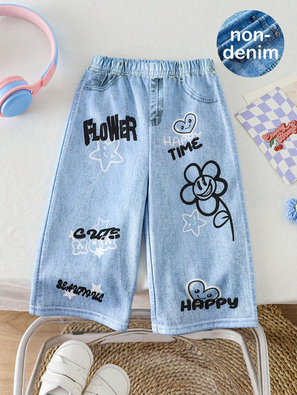 Baby Boy/Girl Knit Fitted Casual Pants, Newborn Girls Loose Straight Knit Trousers, Autumn/Winter Outdoor Knit Sweatpants For Baby Girls