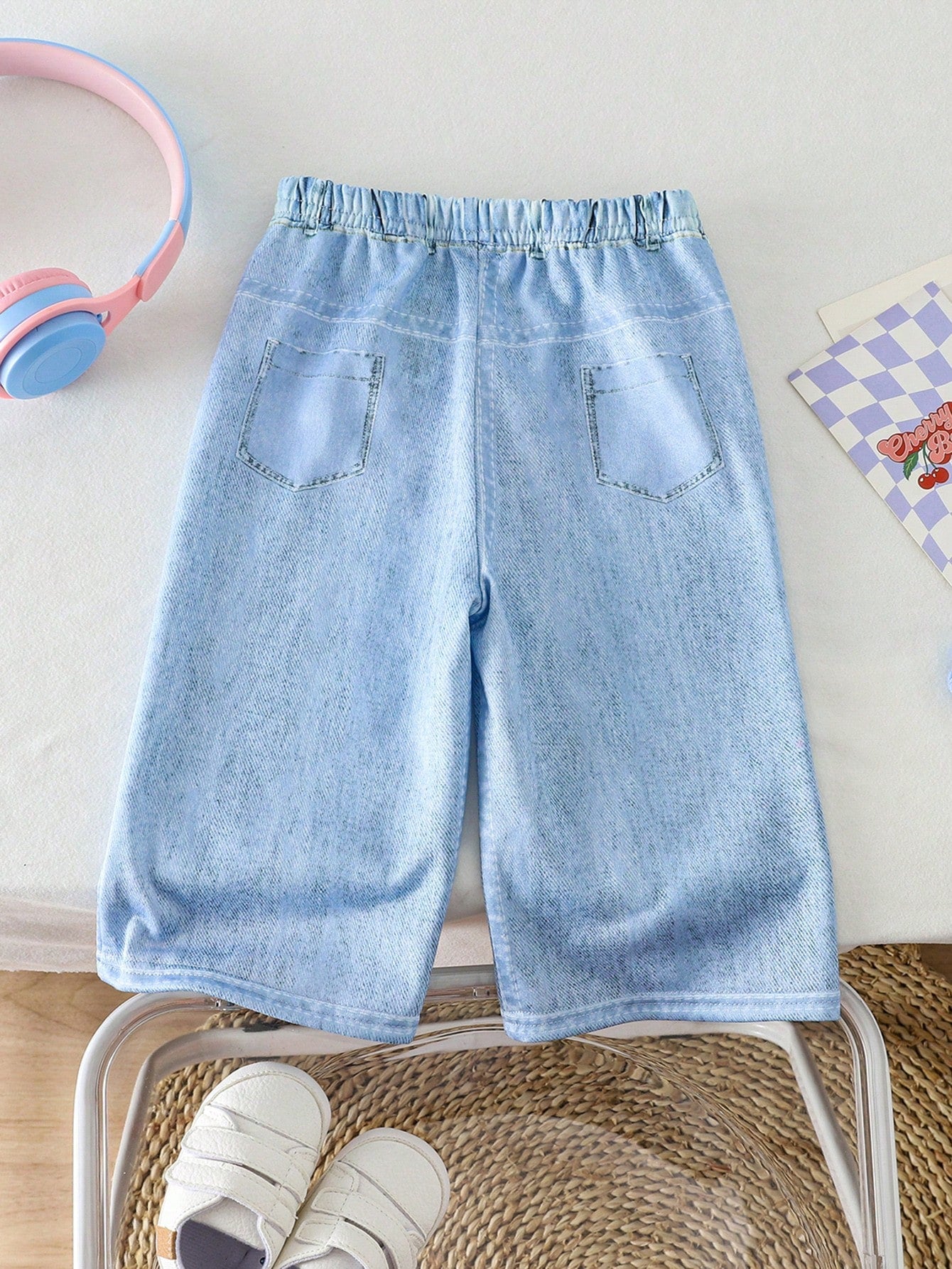 Baby Boy/Girl Knit Fitted Casual Pants, Newborn Girls Loose Straight Knit Trousers, Autumn/Winter Outdoor Knit Sweatpants For Baby Girls