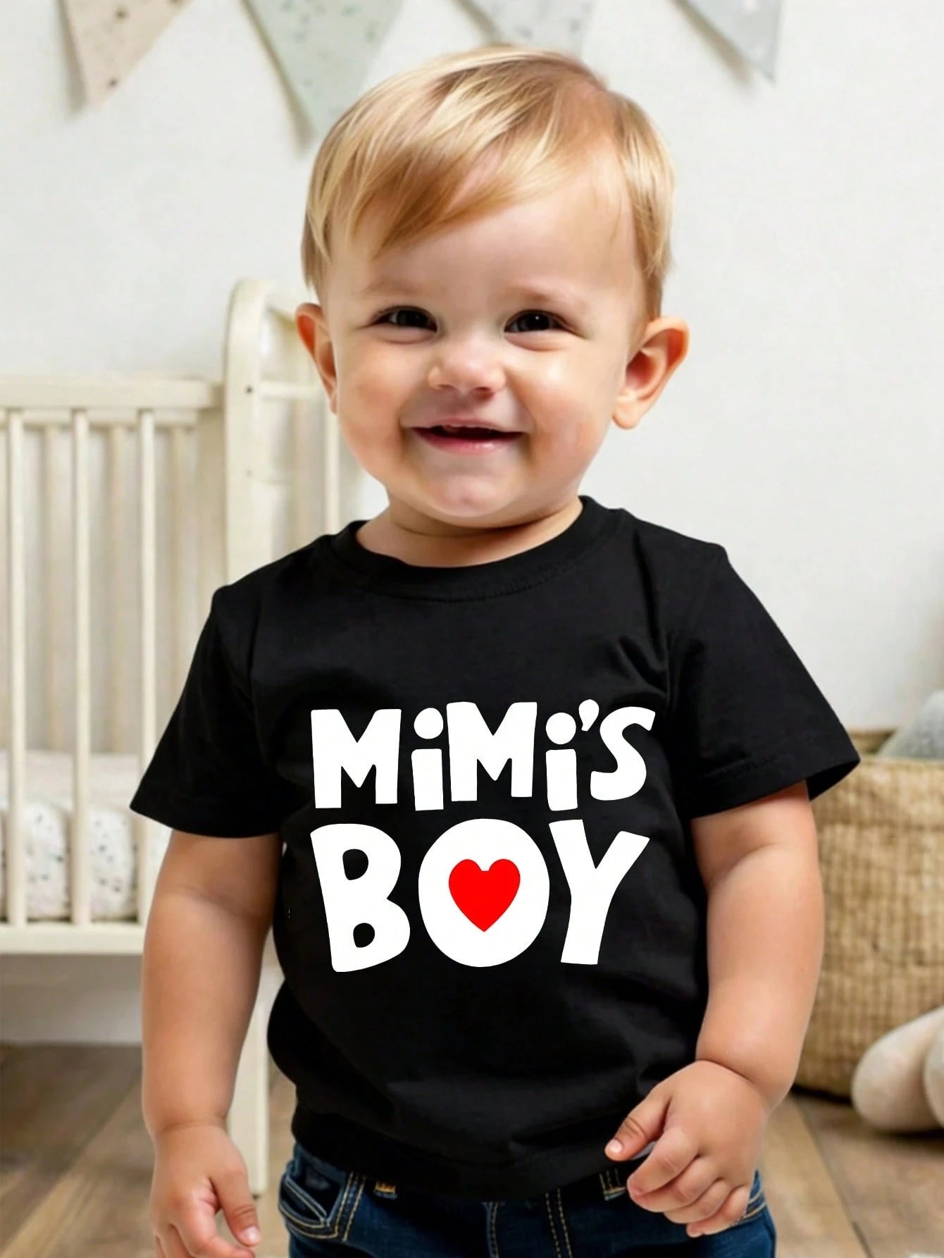 Baby Boy T-Shirt, "Mimi's Boy" Print, Warm & Loving Design, Casual, Fashionable And Comfortable, Perfect For Family Bonding & Daily Wear