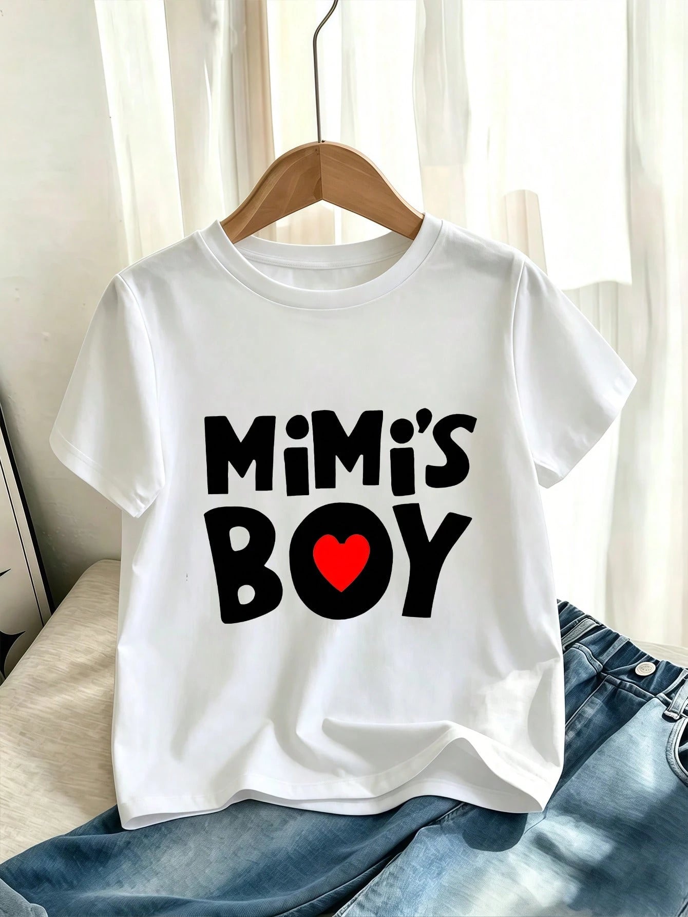 Baby Boy T-Shirt, "Mimi's Boy" Print, Warm & Loving Design, Casual, Fashionable And Comfortable, Perfect For Family Bonding & Daily Wear