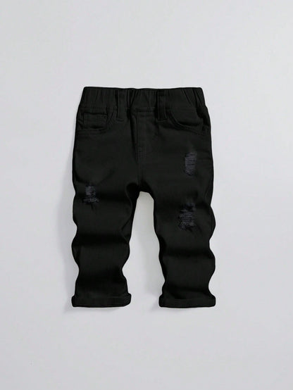 Baby Boys' Distressed Jeans With Thermal Lined