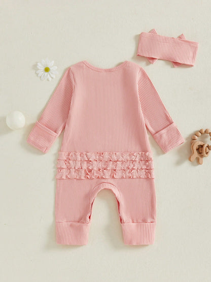 Baby Girl Newborn Clothes Football Golf Outfit Long Sleeve Romper Jumpsuit Infant Fall Winter Outfits Clothes