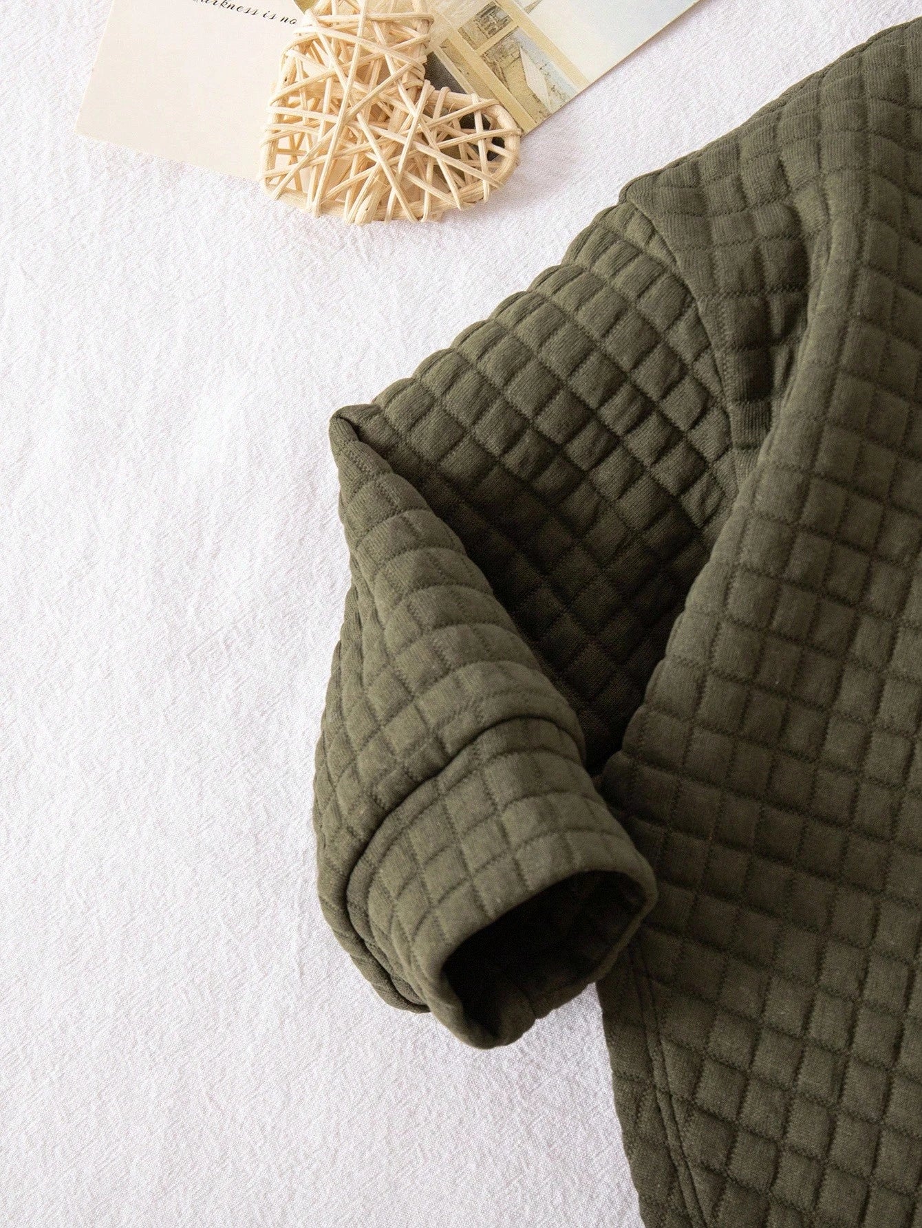 Babygirl Olive Green Casual Knit Sweatshirt And Pants Set,Autumn Modest Home Wear,Green Baby Clothes Warm Outfits For Christmas Autumn Winter Season