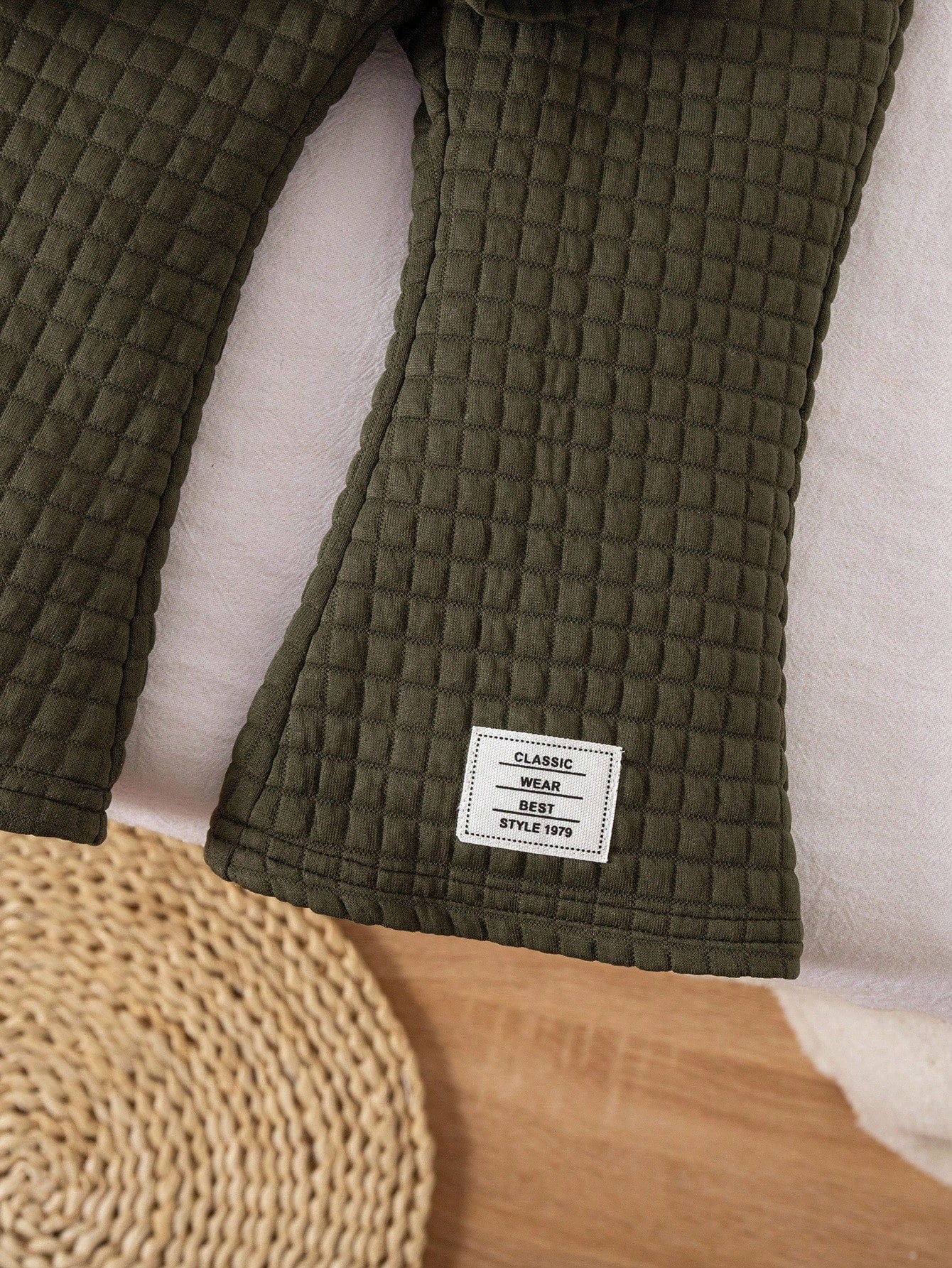 Babygirl Olive Green Casual Knit Sweatshirt And Pants Set,Autumn Modest Home Wear,Green Baby Clothes Warm Outfits For Christmas Autumn Winter Season