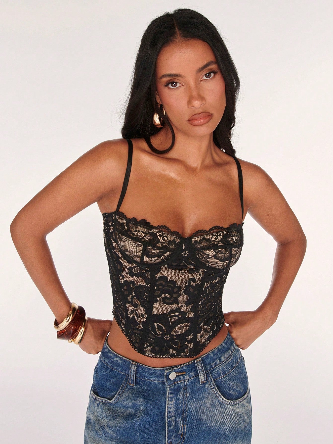BAE Sexy Lace Sheer Camisole Top, Party, Date Night, Commute, Cute Bralette, Sexy Club Top, Corset Top, Going Out Top, Cute Top, Summer Lace Top