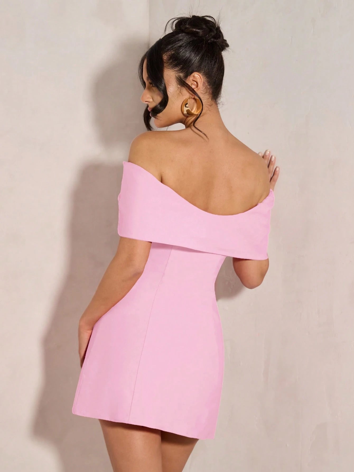 BAE Women's Elegant Open Shoulder Bowknot Cocktail Dress, Suitable For Party, Date Night, Clubbing In Autumn & Winter,Graduation Dresses