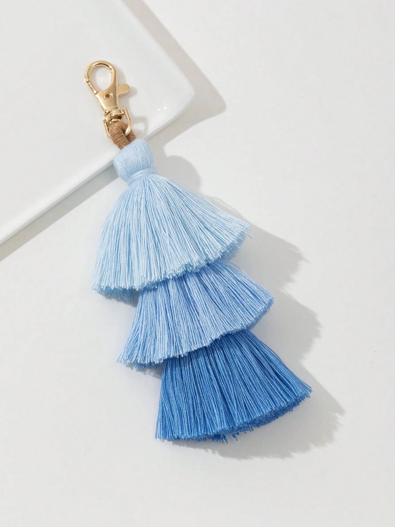 Bag Pendant, Holiday Style Bag Accessory, 3-Layer Straw Person With Tassel Pendant