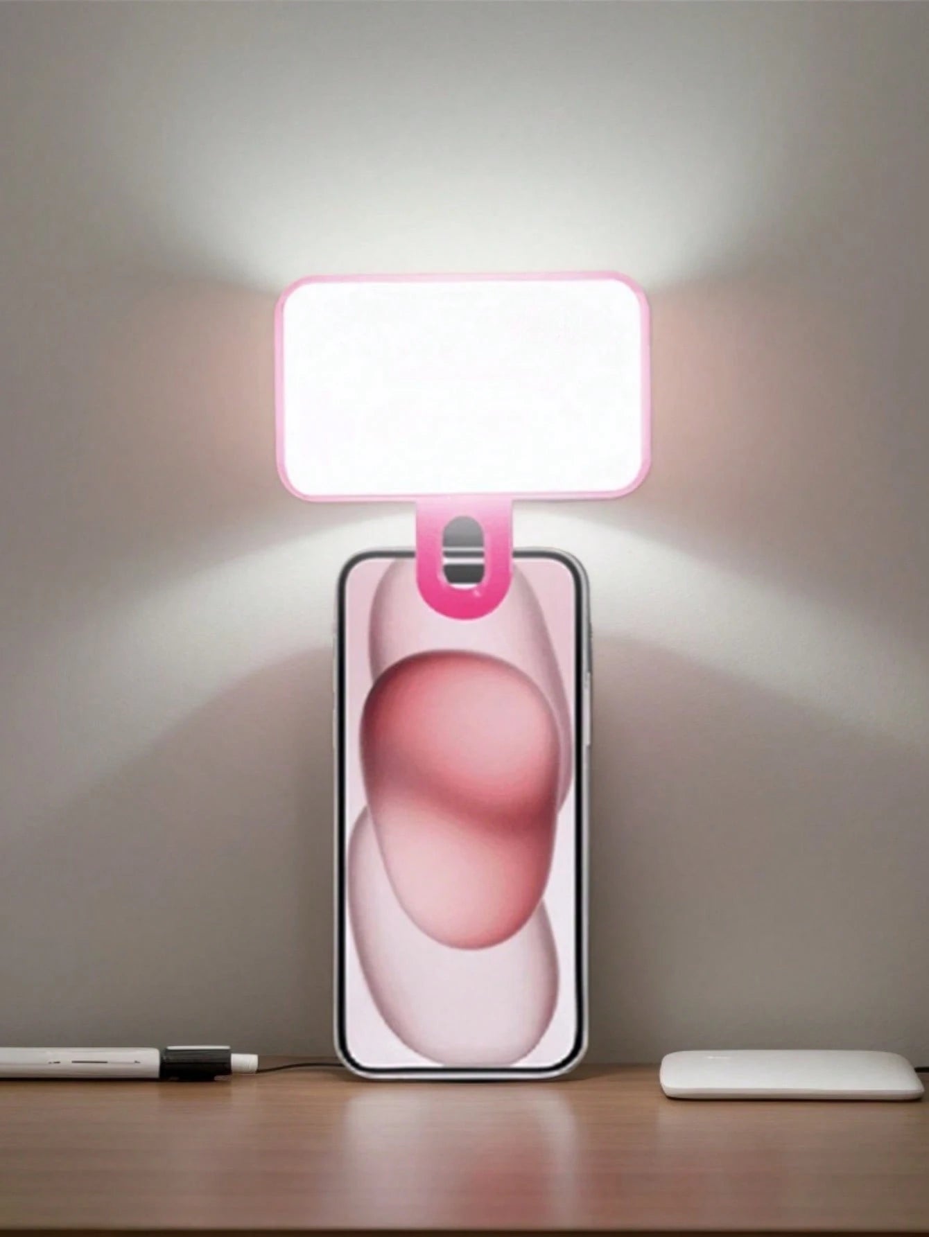 Baijun XU 1pc LED Selfie Light, 3 Lighting Modes, Portable Clip-On Fill Light, Suitable For Makeup, Live Streaming, Zoom Meetings, Rechargeable For Smartphone, Camera