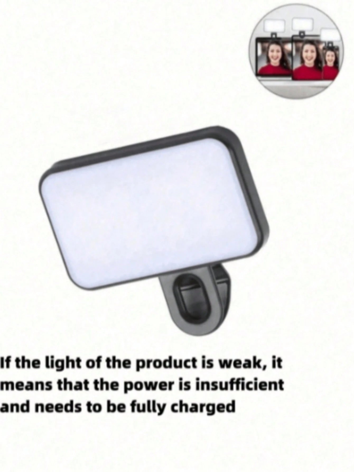 Baijun XU 1pc LED Selfie Light, 3 Lighting Modes, Portable Clip-On Fill Light, Suitable For Makeup, Live Streaming, Zoom Meetings, Rechargeable For Smartphone, Camera