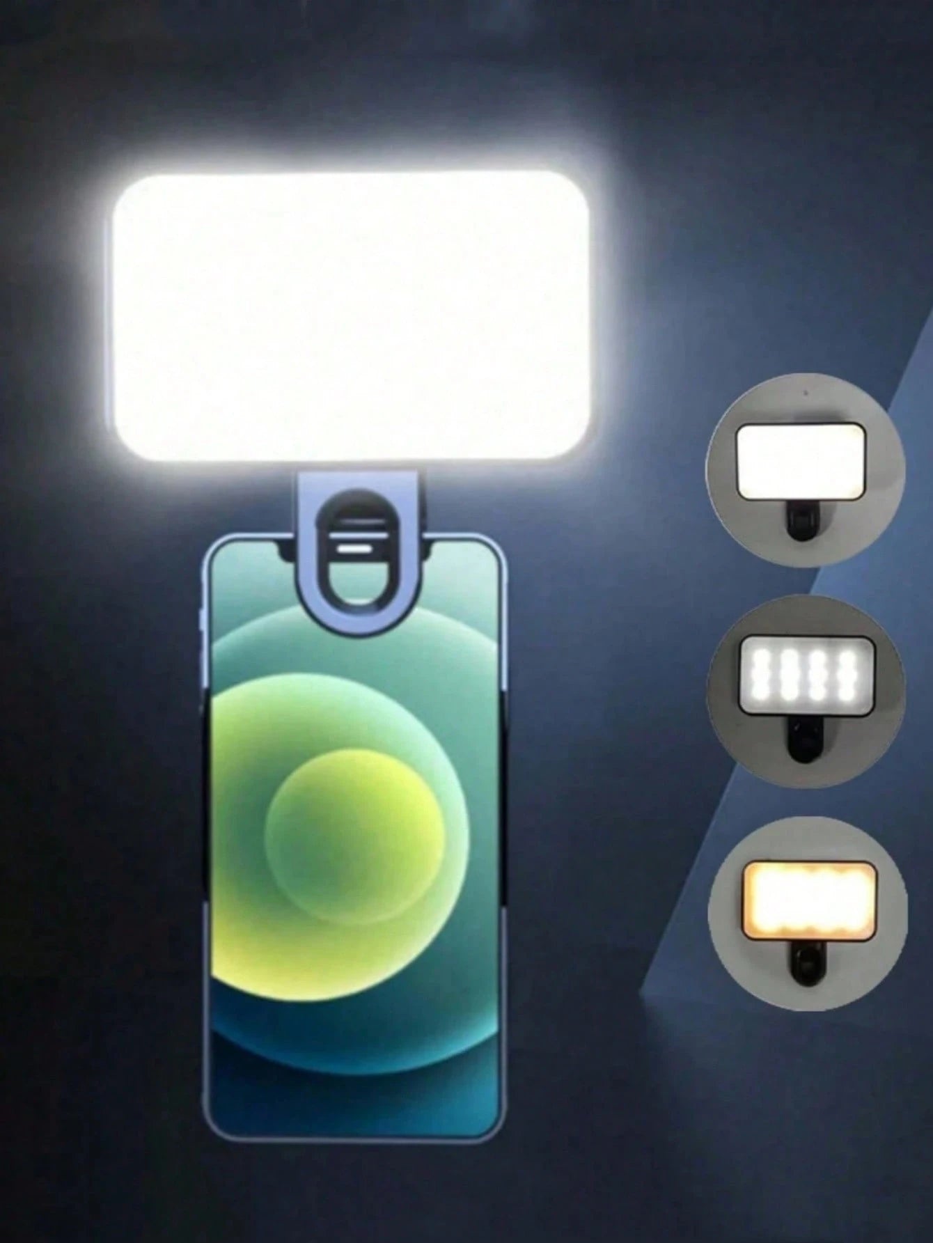 Baijun XU 1pc LED Selfie Light, 3 Lighting Modes, Portable Clip-On Fill Light, Suitable For Makeup, Live Streaming, Zoom Meetings, Rechargeable For Smartphone, Camera