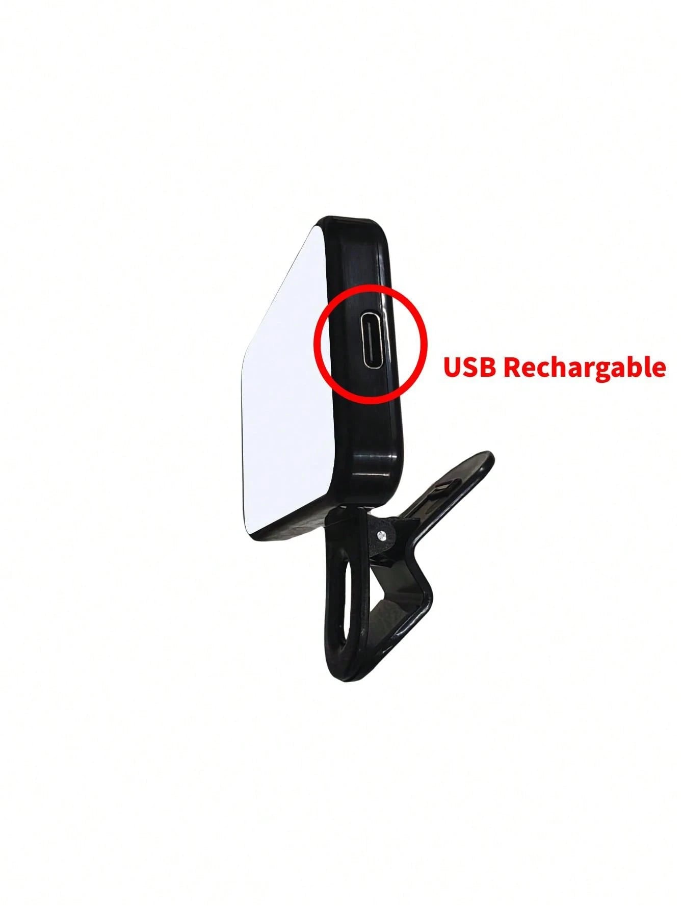 Baijun XU 1pc LED Selfie Light, LED Phone Light, 3 Lighting Modes, Portable Clip-On Fill Light, Suitable For Makeup, Live Streaming, Zoom Meetings, Rechargeable Clip-On Video/Photo Lighting, Compatibl