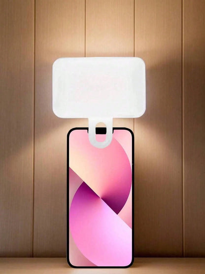 Baijun XU 1pc LED Selfie Light, LED Phone Light, 3 Lighting Modes, Portable Clip-On Fill Light, Suitable For Makeup, Live Streaming, Zoom Meetings, Rechargeable Clip-On Video/Photo Lighting, Compatibl