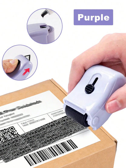 Baofeng Identity Protection Roller Stamp, Privacy Confidentiality Stamp, Address Concealment Roller, Quick Drying, Refillable, Office And School Supplies