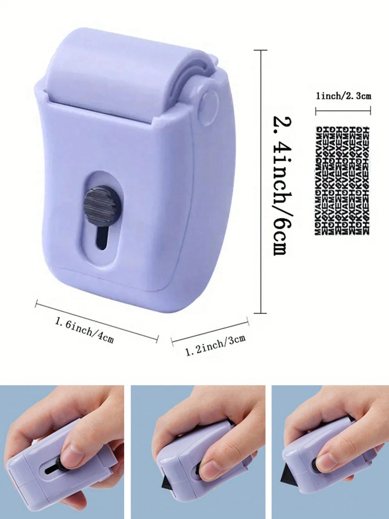 Baofeng Identity Protection Roller Stamp, Privacy Confidentiality Stamp, Address Concealment Roller, Quick Drying, Refillable, Office And School Supplies