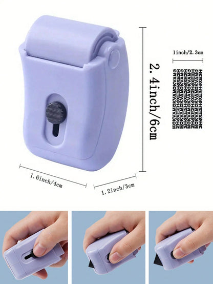Baofeng Identity Protection Roller Stamp, Privacy Confidentiality Stamp, Address Concealment Roller, Quick Drying, Refillable, Office And School Supplies