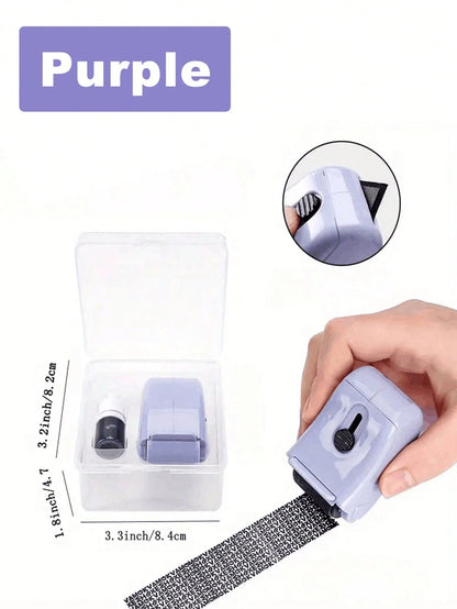 Baofeng Identity Protection Roller Stamp, Privacy Confidentiality Stamp, Address Concealment Roller, Quick Drying, Refillable, Office And School Supplies