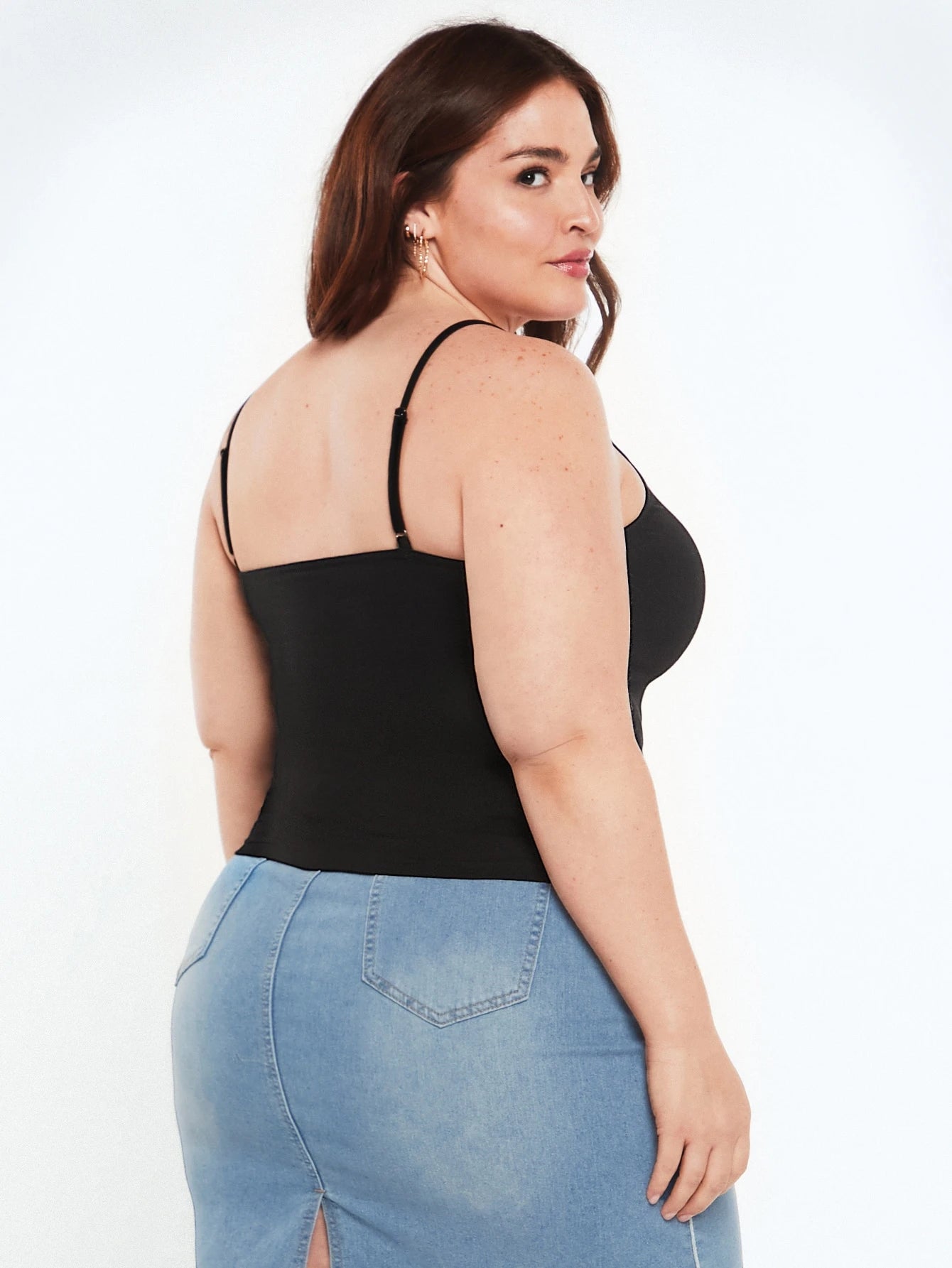 BASICS Plus Solid Round Neck Cami Top Summer