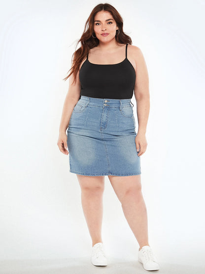 BASICS Plus Solid Round Neck Cami Top Summer
