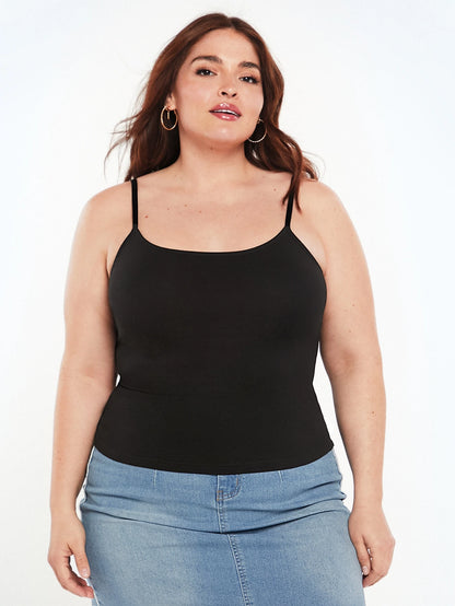 BASICS Plus Solid Round Neck Cami Top Summer