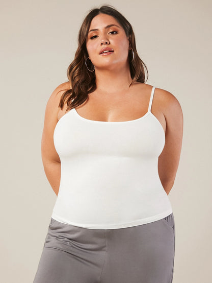 BASICS Plus Solid Round Neck Cami Top Summer