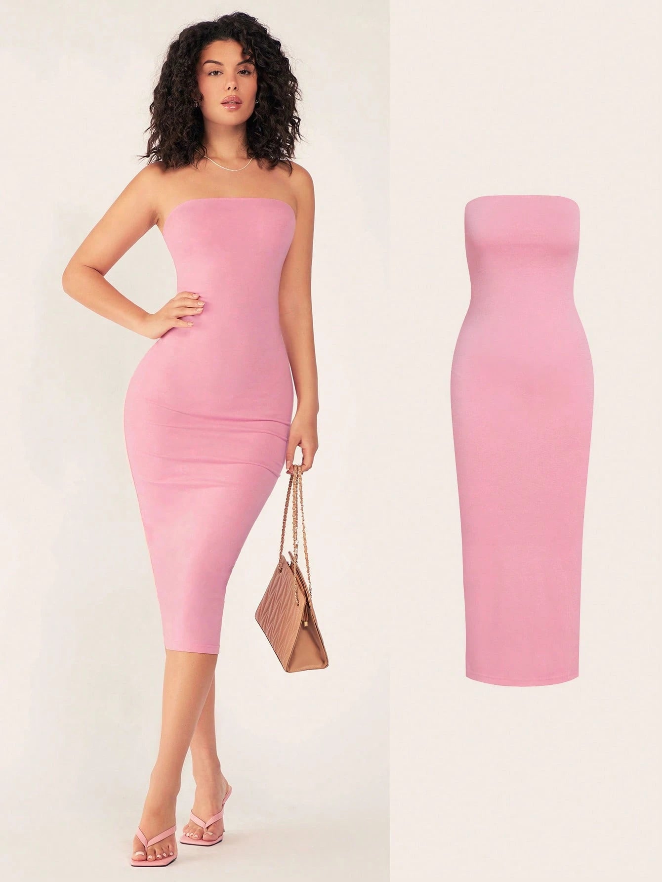 BASICS Women'S Strapless Slim Fit Bodycon Casual Dinner Dress,Summer Dresses For Women Summer Dresses