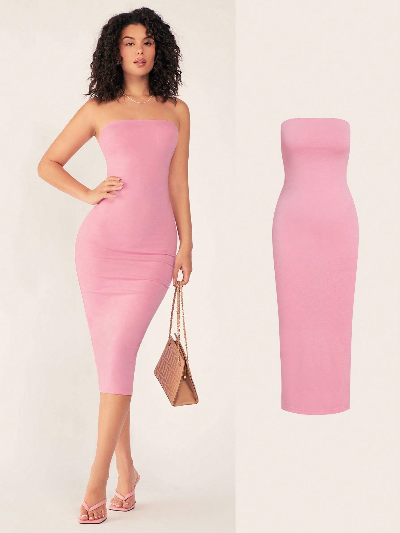 BASICS Women'S Strapless Slim Fit Bodycon Casual Dinner Dress,Summer Dresses For Women Summer Dresses