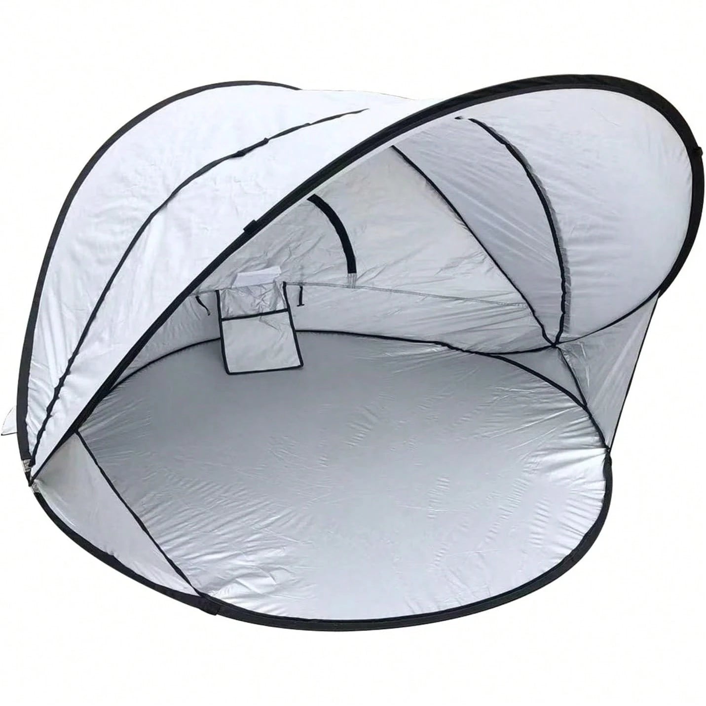 Beach Tent, Seaside Sun Protection, Windproof, Water Play, Sunroof, Fully Automatic Quick Opening, 210T Vinyl Khaki Face Cloth, PE Bottom, Fiberglass Poles And Poles, Suitable For Outdoor Environments