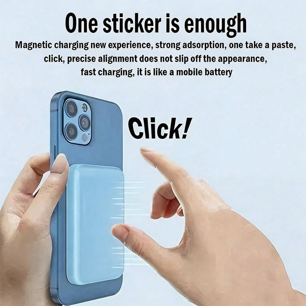 Beach Vacation 5000mAh Slim Magnetic MagSafe Power Bank Travel Essentials Camping Essentials 15W Wireless Charging 22.5W Fast Wired Portable Charger Working 17 Pro Max Through 12 Pro Max, Triple Enh