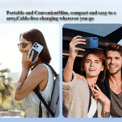 Beach Vacation 5000mAh Slim Magnetic MagSafe Power Bank Travel Essentials Camping Essentials 15W Wireless Charging 22.5W Fast Wired Portable Charger Working 17 Pro Max Through 12 Pro Max, Triple Enh