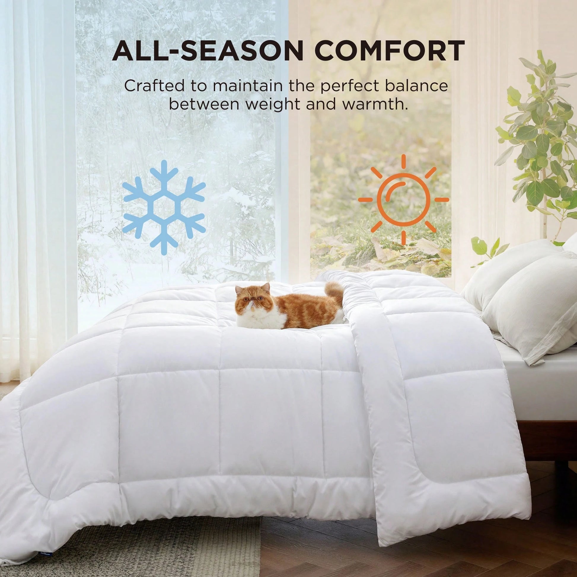 Bedsure Comforter Duvet Insert, GentleSoft Down Alternative Cooling Bedding, Gift For Graduation/Back To School, College Dorm/Apartment Essentials, For Room Home Bedroom Decor, Dorm Decor, Fall Decor