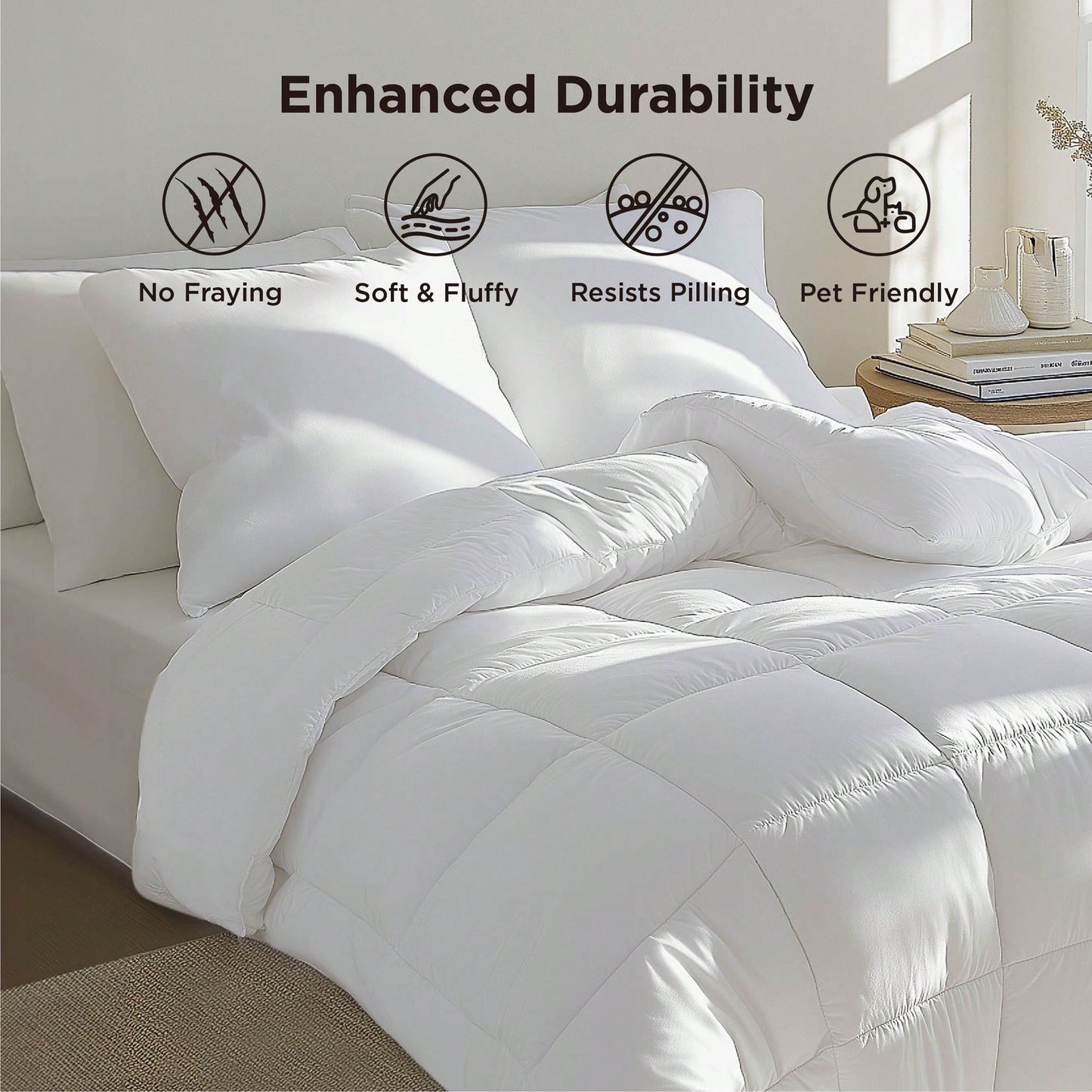 Bedsure Comforter Duvet Insert, GentleSoft Down Alternative Cooling Bedding, Gift For Graduation/Back To School, College Dorm/Apartment Essentials, For Room Home Bedroom Decor, Dorm Decor, Fall Decor
