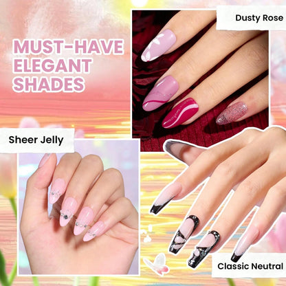 BEETLES 110 PCS 100 Colors 5ML Gel Polish Kit Nail Nook Gel Nail Polish Set- Base Glossy Matte Glitter Top Coat Glitter Pearl Cat Eye White Red Pink Nude Uv Led Nails Easter Gift For Women