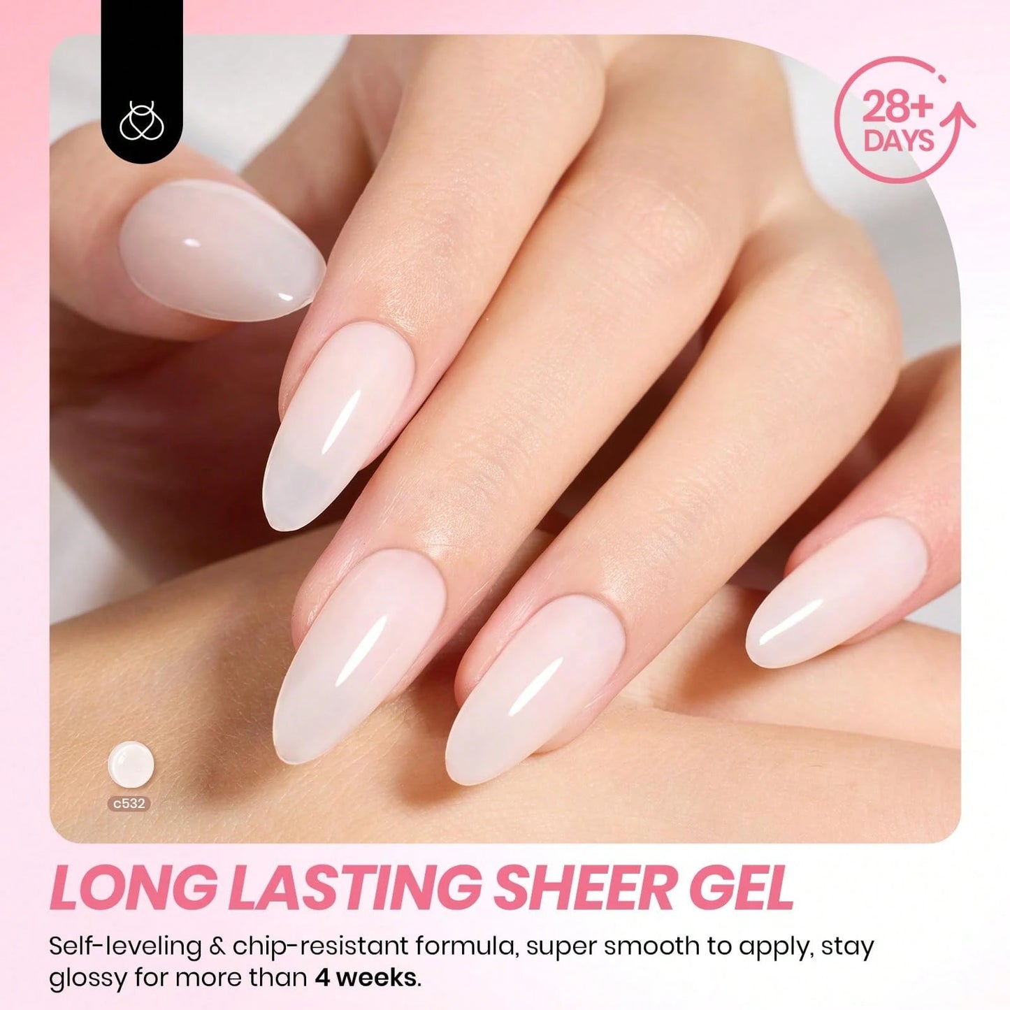 Beetles 6 Colors Ballet Dress Jelly Gel Nail Polish Set, Milky Pink Nude Pink Sheer Transparent Effect Gel, Soak Off UV LED French Nail Art, DIY Salon Home Manicure Gifts For Women