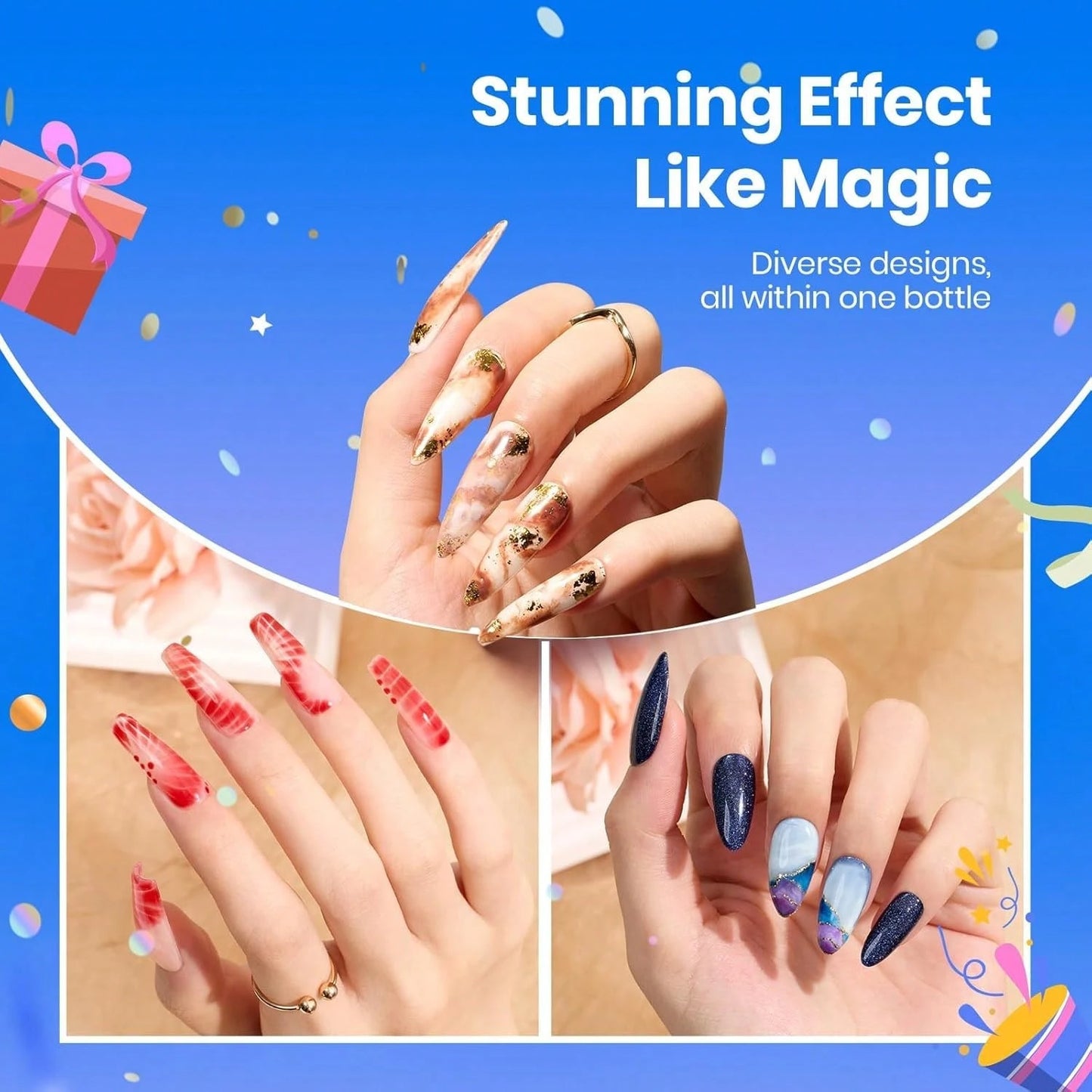 Beetles Blooming Gel 15ml Clear Uv Led Blossom Nails Gel Polish For Spreading Effect Marble Natural Stone Watercolor Floral Print Soak Off Diy Nail Art Design Manicure Gift For Women