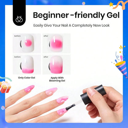 Beetles Blooming Gel 15ml Clear Uv Led Blossom Nails Gel Polish For Spreading Effect Marble Natural Stone Watercolor Floral Print Soak Off Diy Nail Art Design Manicure Gift For Women
