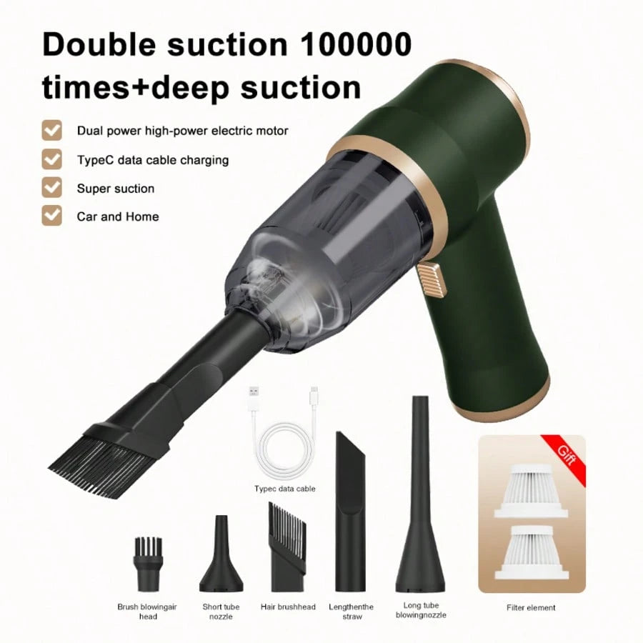 belibuy High-Power Cordless Vacuum Cleaner, USB Charging, Quiet Operation, Computer Cleaning, Small Car Vacuum Cleaner, Household And Office Dust Collector.