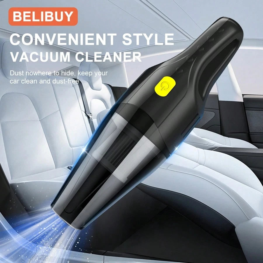 belibuy Portable Handheld Cordless Vacuum Cleaner, Pet Hair Vacuum Cleaner, USB Rechargeable, Suitable For Carpets, Sofas, Stairs, Car Maintenance, With Reusable Filter.