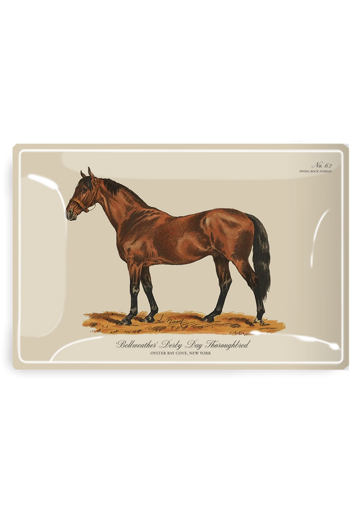 ‘Bellweather’ Derby Day Thoroughbred Decoupage Tray - Ben's Garden