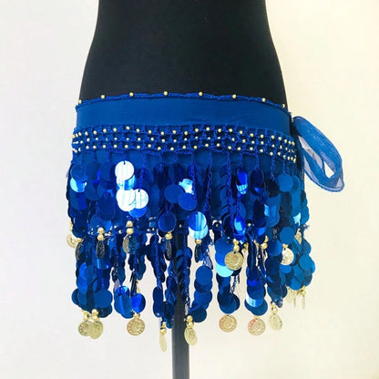 Belly Dance Sequin Tassel Skirt, Fashionable Belly Dance Waist Skirt