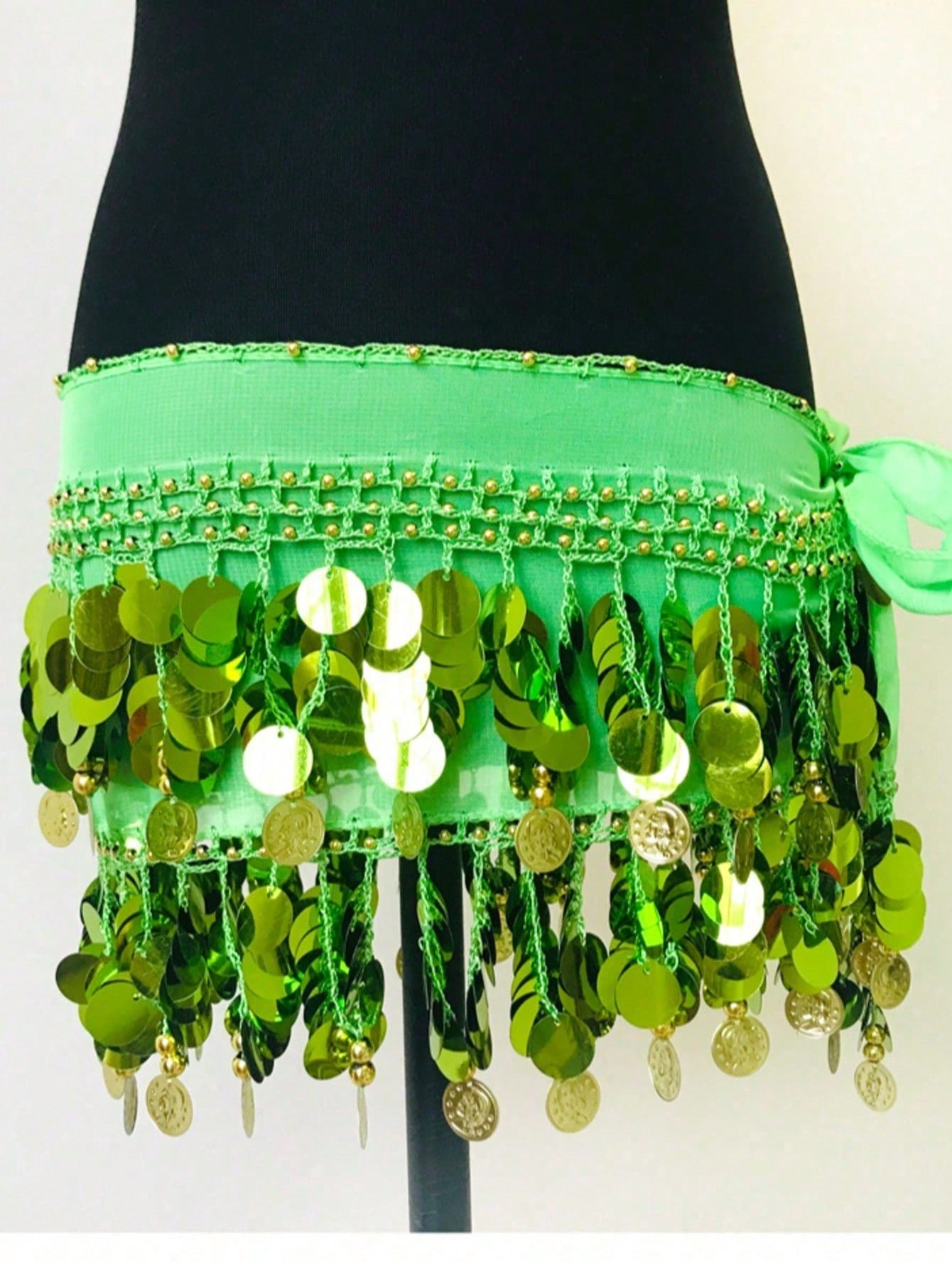 Belly Dance Sequin Tassel Skirt, Fashionable Belly Dance Waist Skirt