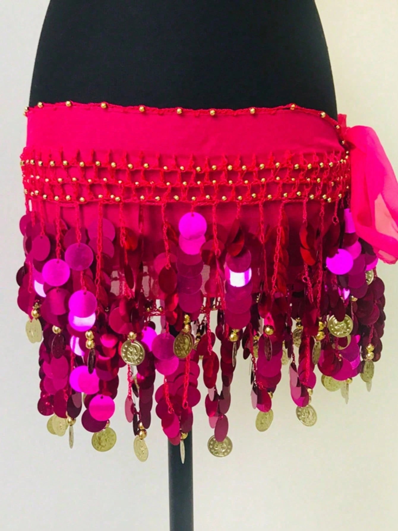 Belly Dance Sequin Tassel Skirt, Fashionable Belly Dance Waist Skirt