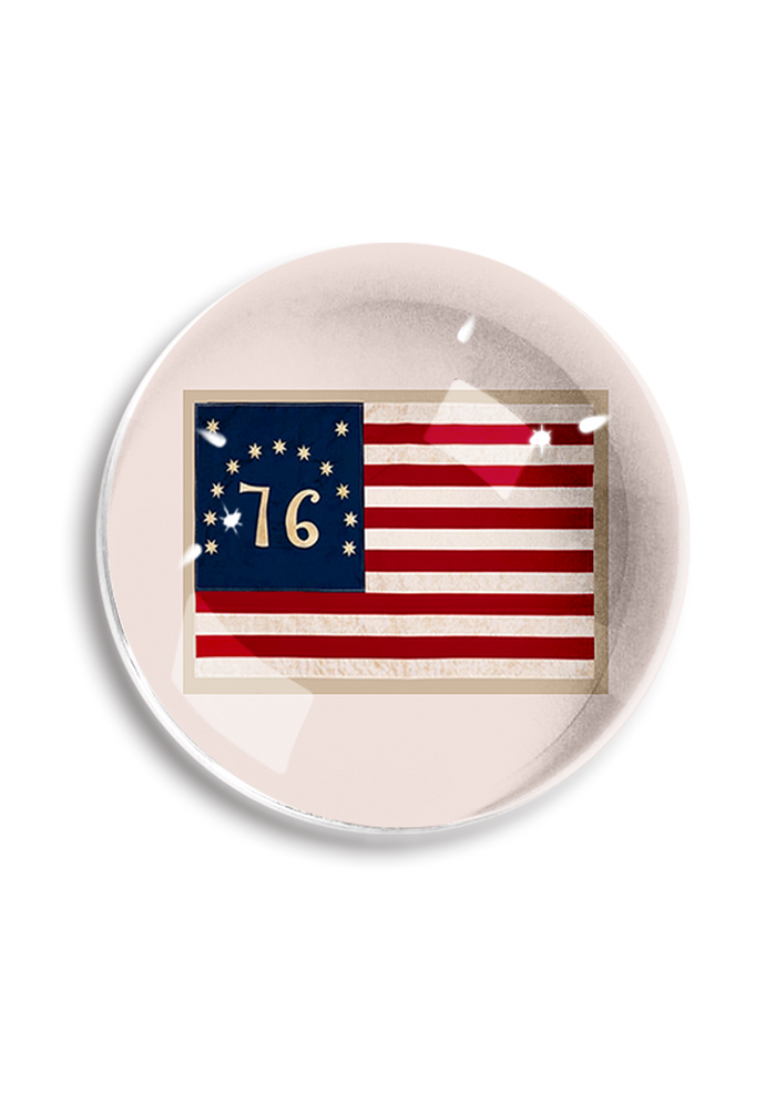 Betsy Ross American Flag Crystal Dome Paperweight - Ben's Garden