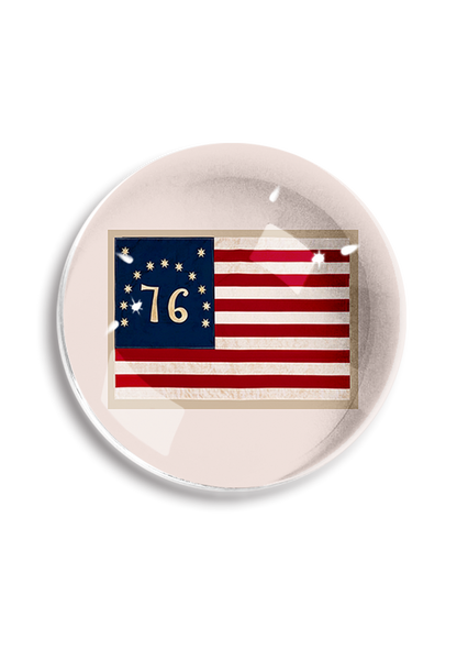 Betsy Ross American Flag Crystal Dome Paperweight - Ben's Garden