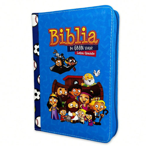 Biblia Mi Gran Viaje Compacta Con Cierre RV1960 Imit Piel Azul