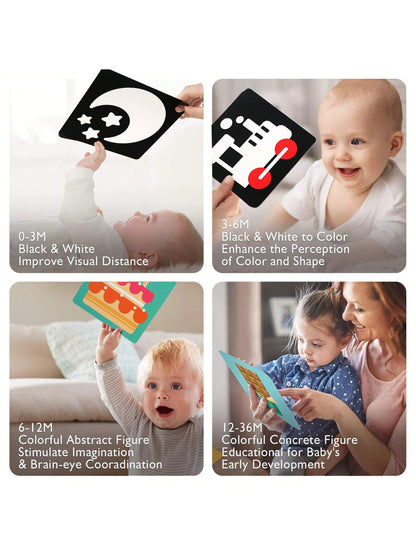 Black And White Cards Newborn Early Education Visual Stimulation Card 0-36 Months Baby Color Tracking Flash Card Puzzle Cognitive Card, For Christmas