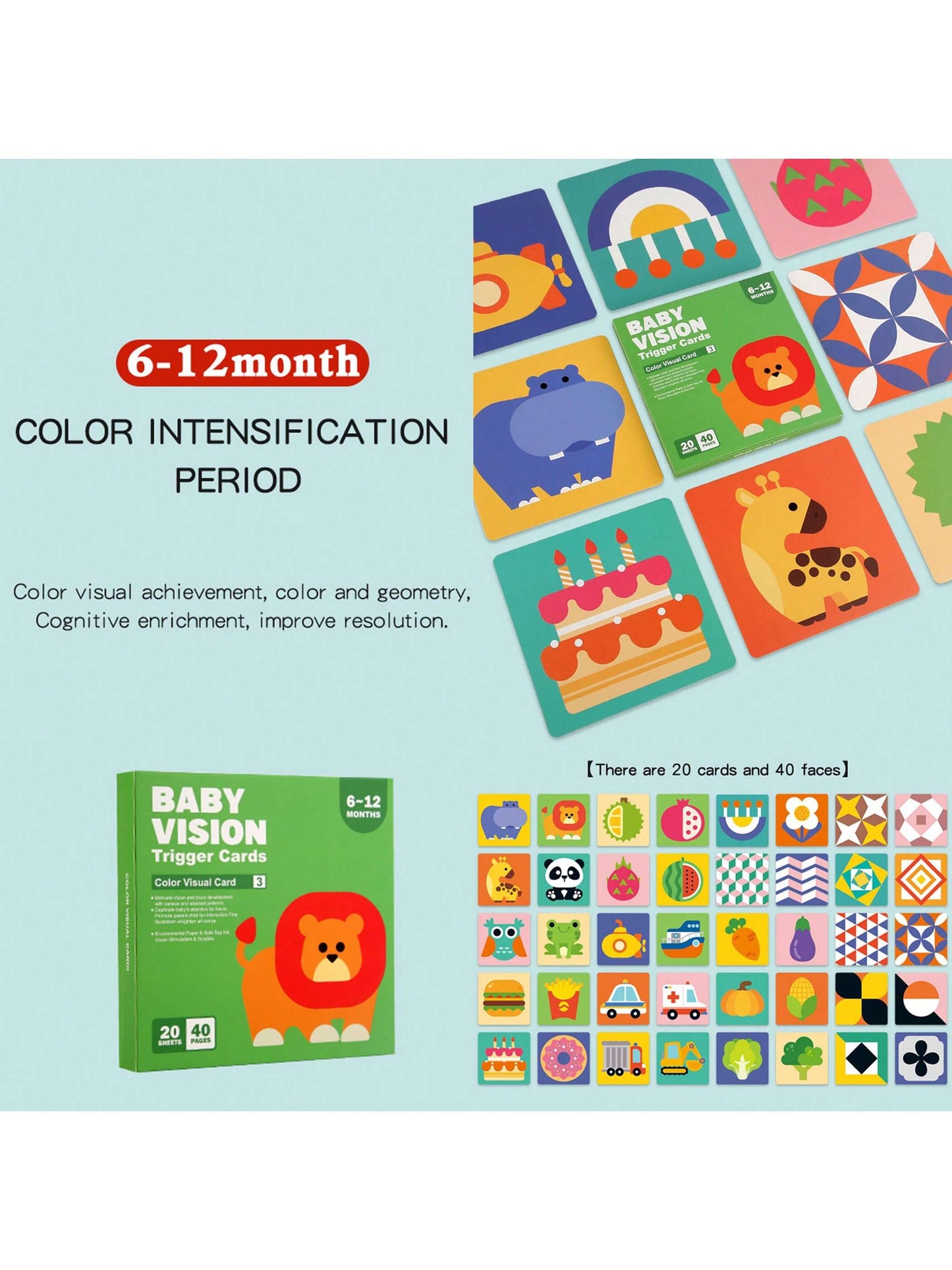 Black And White Cards Newborn Early Education Visual Stimulation Card 0-36 Months Baby Color Tracking Flash Card Puzzle Cognitive Card, For Christmas